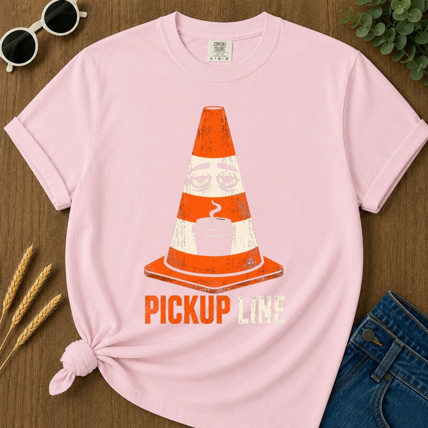 Pickup Line T-shirt - Blossom Mockup
