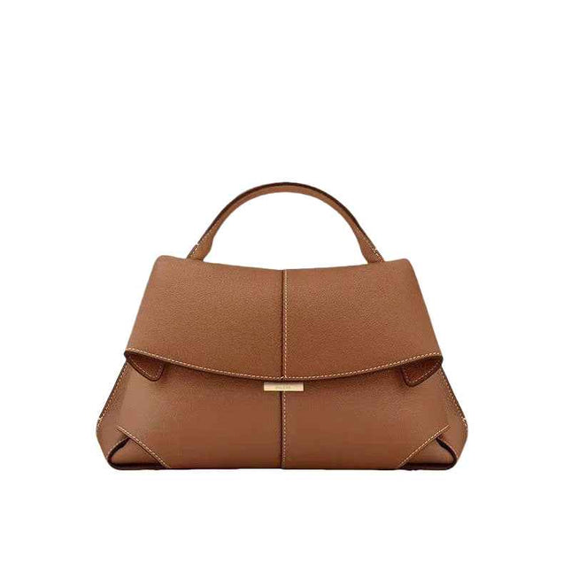 Pleated Leather Handbag — Adjustable Strap Women - RAYZORA