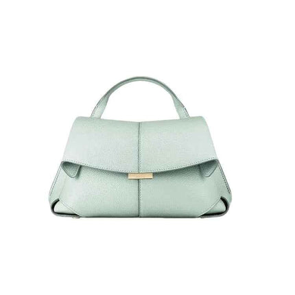 Pleated Leather Handbag — Adjustable Strap Women - RAYZORA