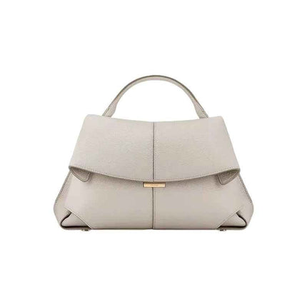 Pleated Leather Handbag — Adjustable Strap Women - RAYZORA