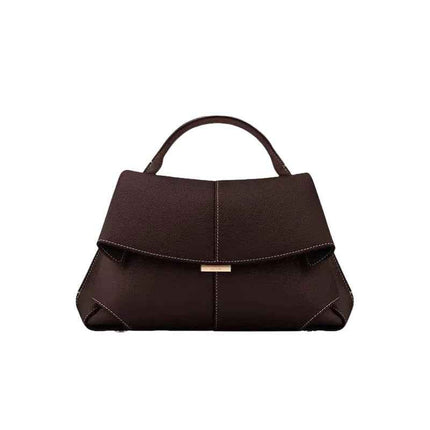 Pleated Leather Handbag — Adjustable Strap Women - RAYZORA