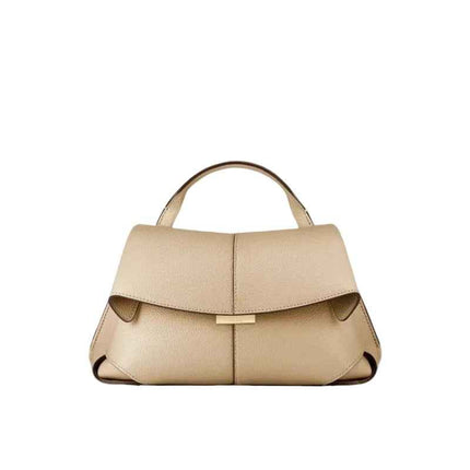 Pleated Leather Handbag — Adjustable Strap Women - RAYZORA