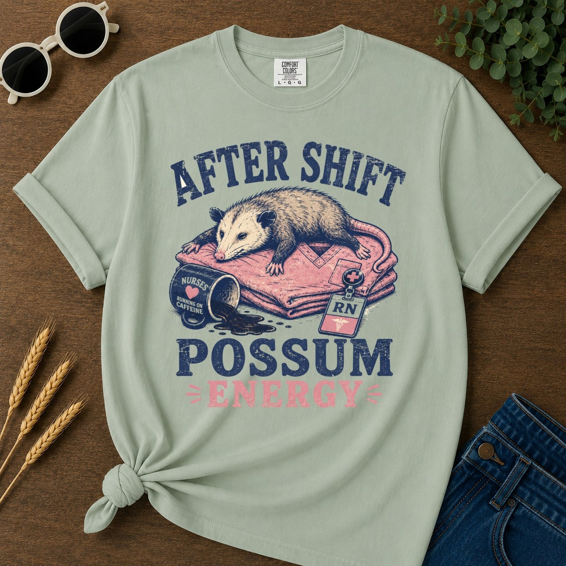 Possum Energy T-shirt - Bay Mockup
