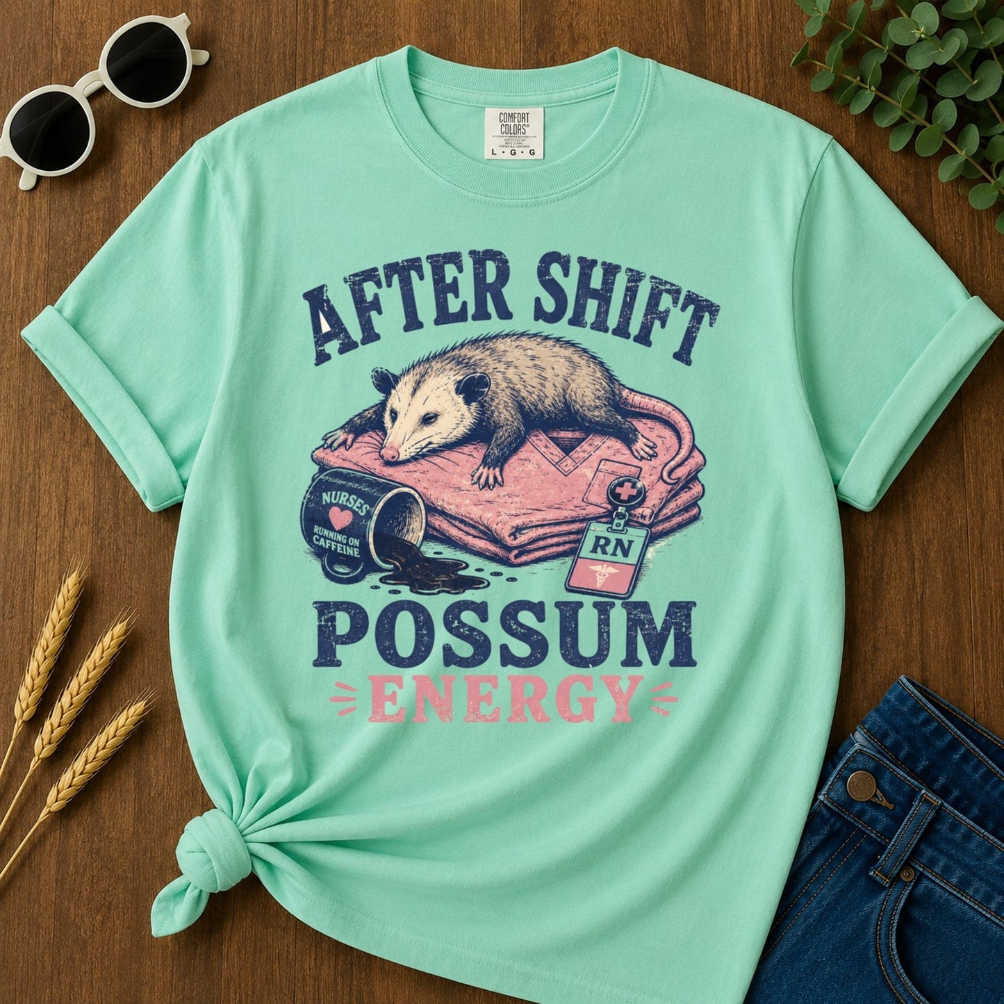 Possum Energy T-shirt - Island Reef Mockup