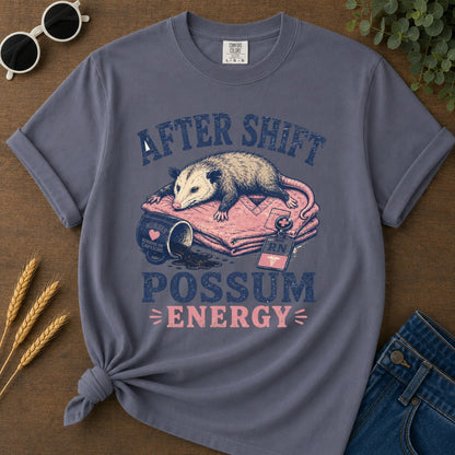 Possum Energy T-shirt - Navy Mockup