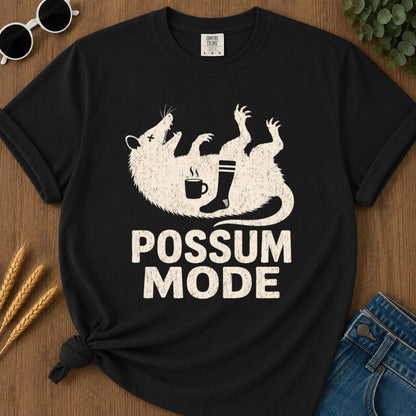 Possum Mode 2 T-shirt - Black Mockup