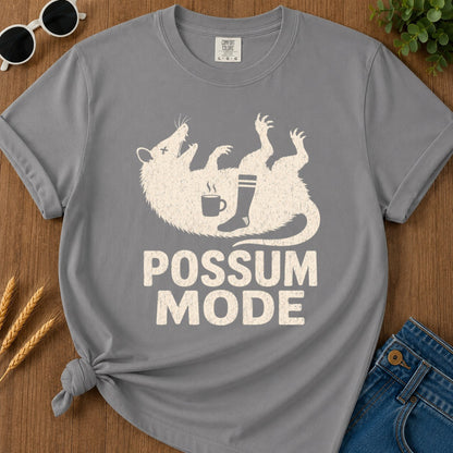 Possum Mode 2 T-shirt - Grey Mockup