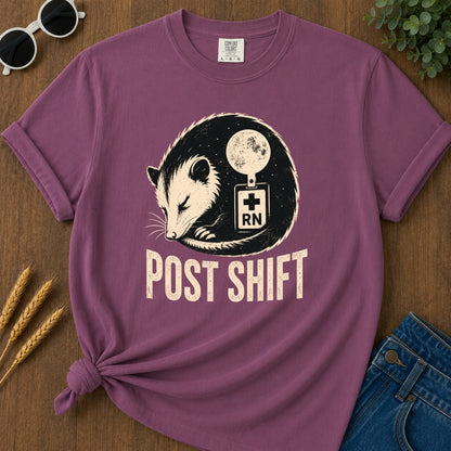 Post Shift T-shirt - Berry Mockup