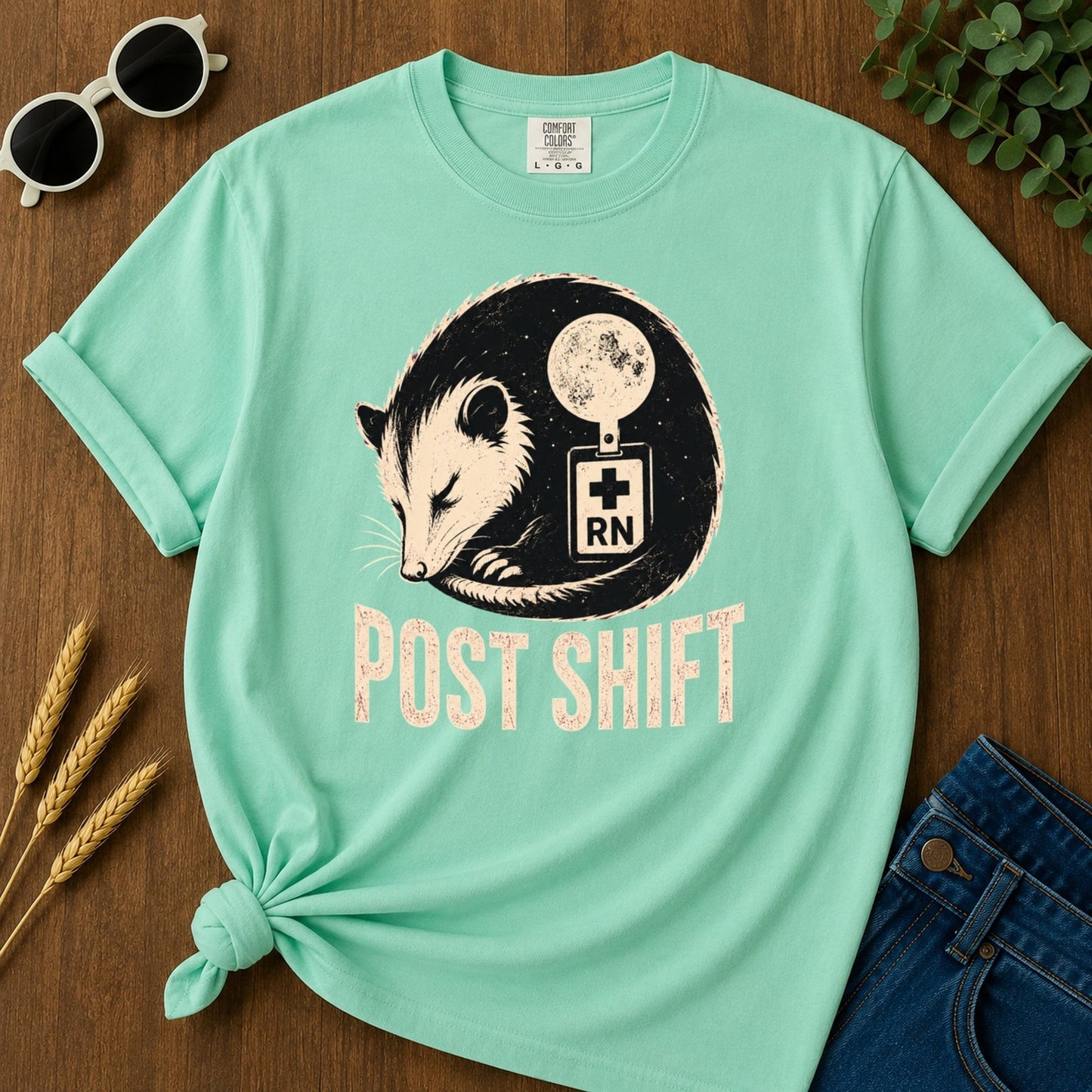 Post Shift T-shirt - Island Reef Mockup