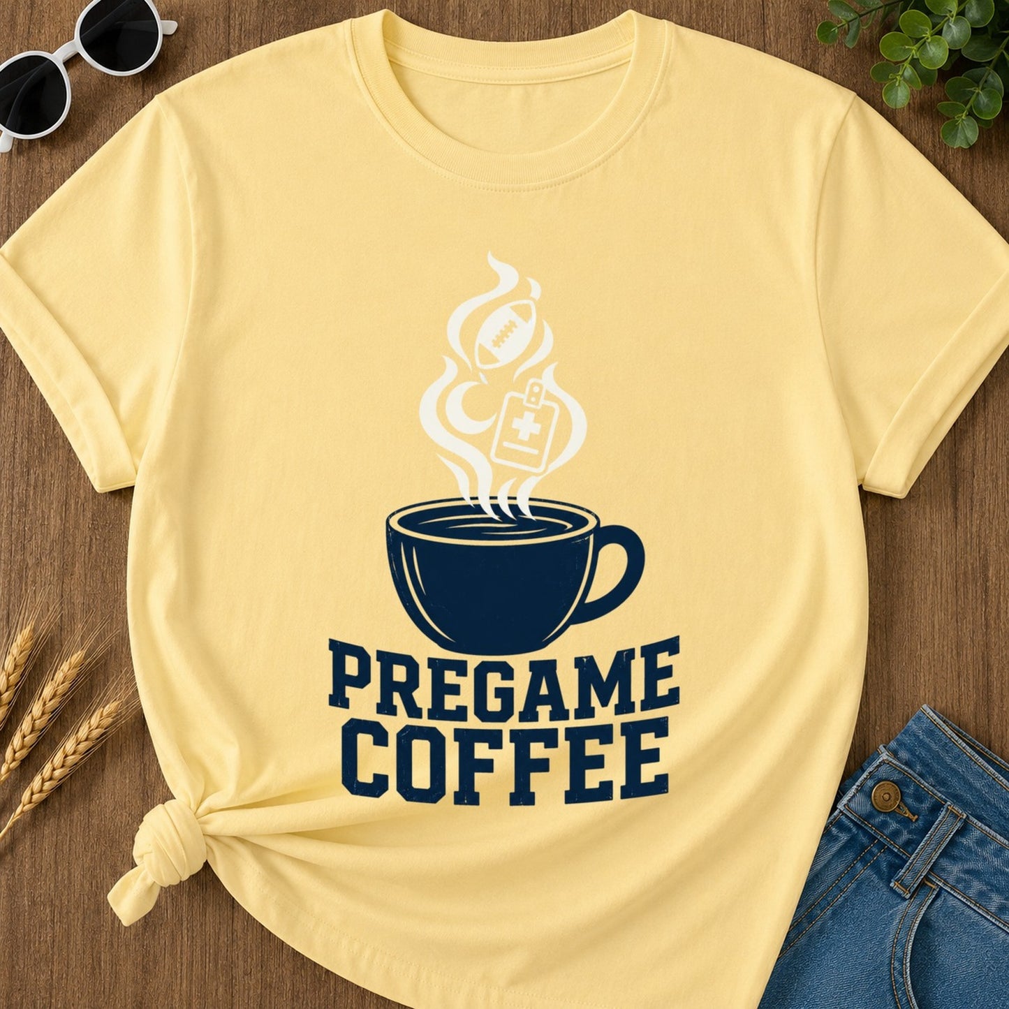 Pregame Coffee T-shirt - Butter Mockup