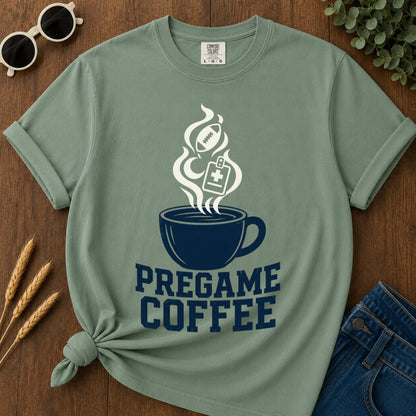 Pregame Coffee T-shirt - Light Green Mockup