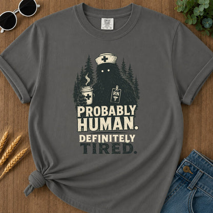 Probably Human T-shirt - Pepper Mockup