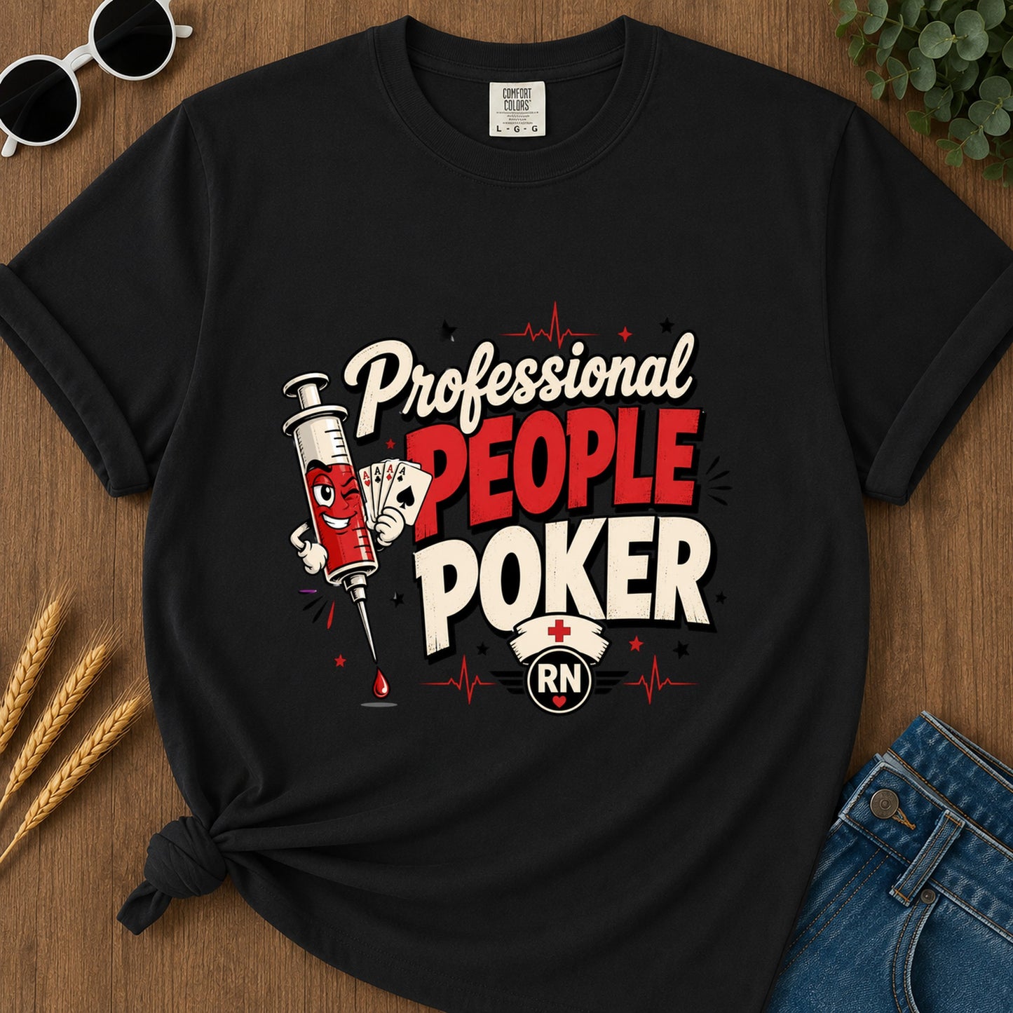 Professional People Poker T-Shirt - Black