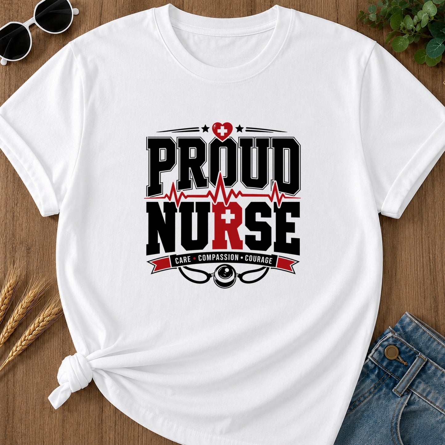 Proud Nurse T-Shirt - White
