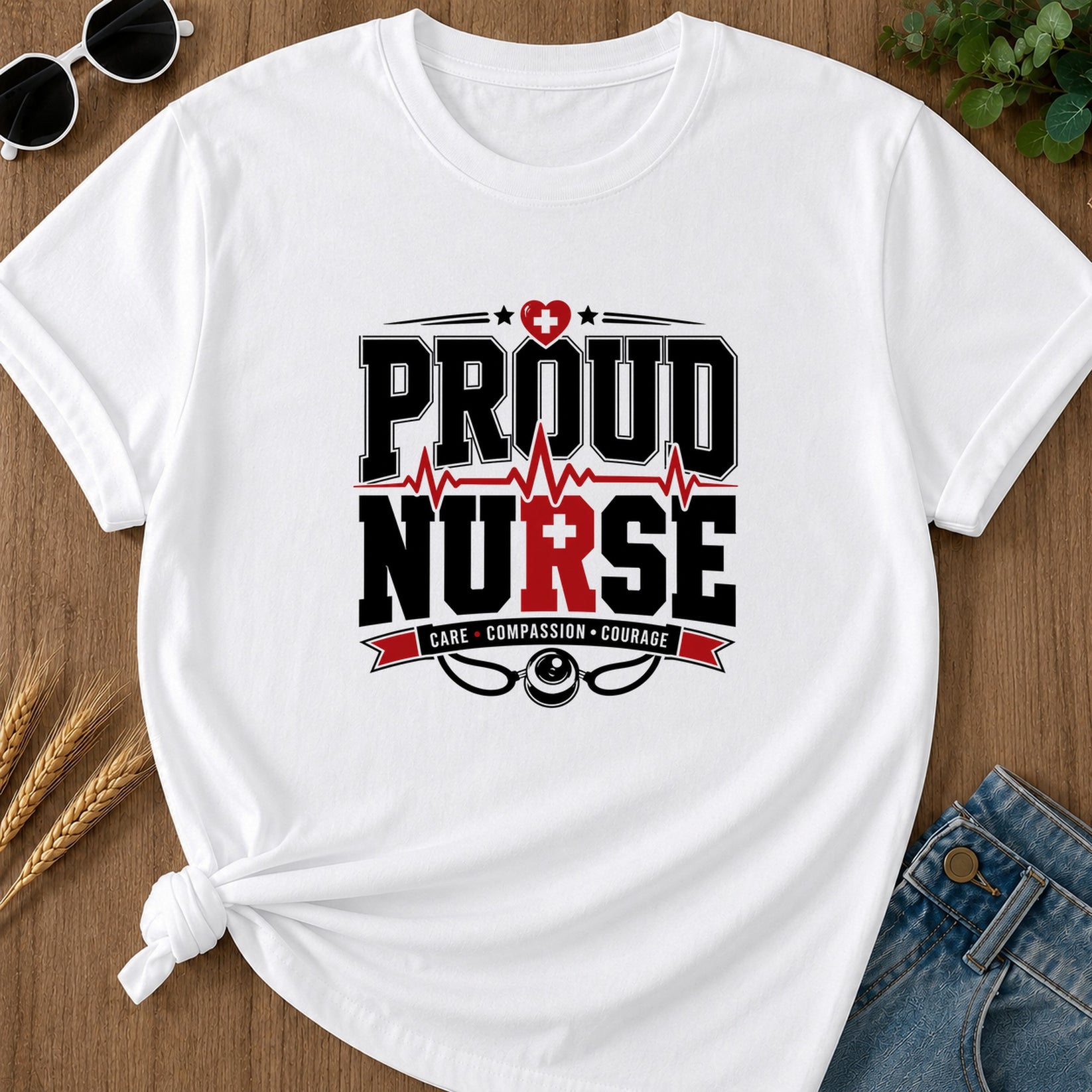 Proud Nurse T-Shirt - White