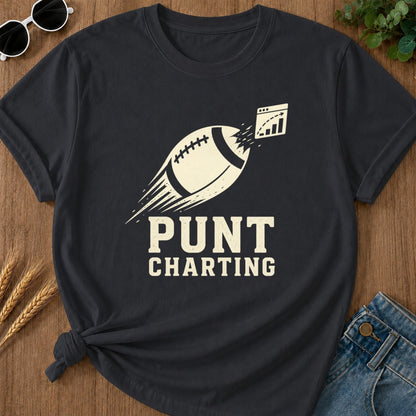 Punt Charting T-shirt - Graphite Mockup