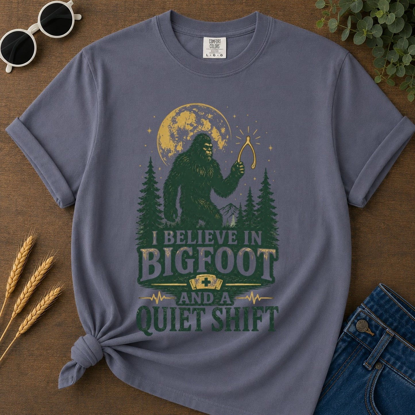 Quiet Shift T-shirt - Navy Mockup