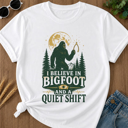 Quiet Shift T-shirt - White Mockup