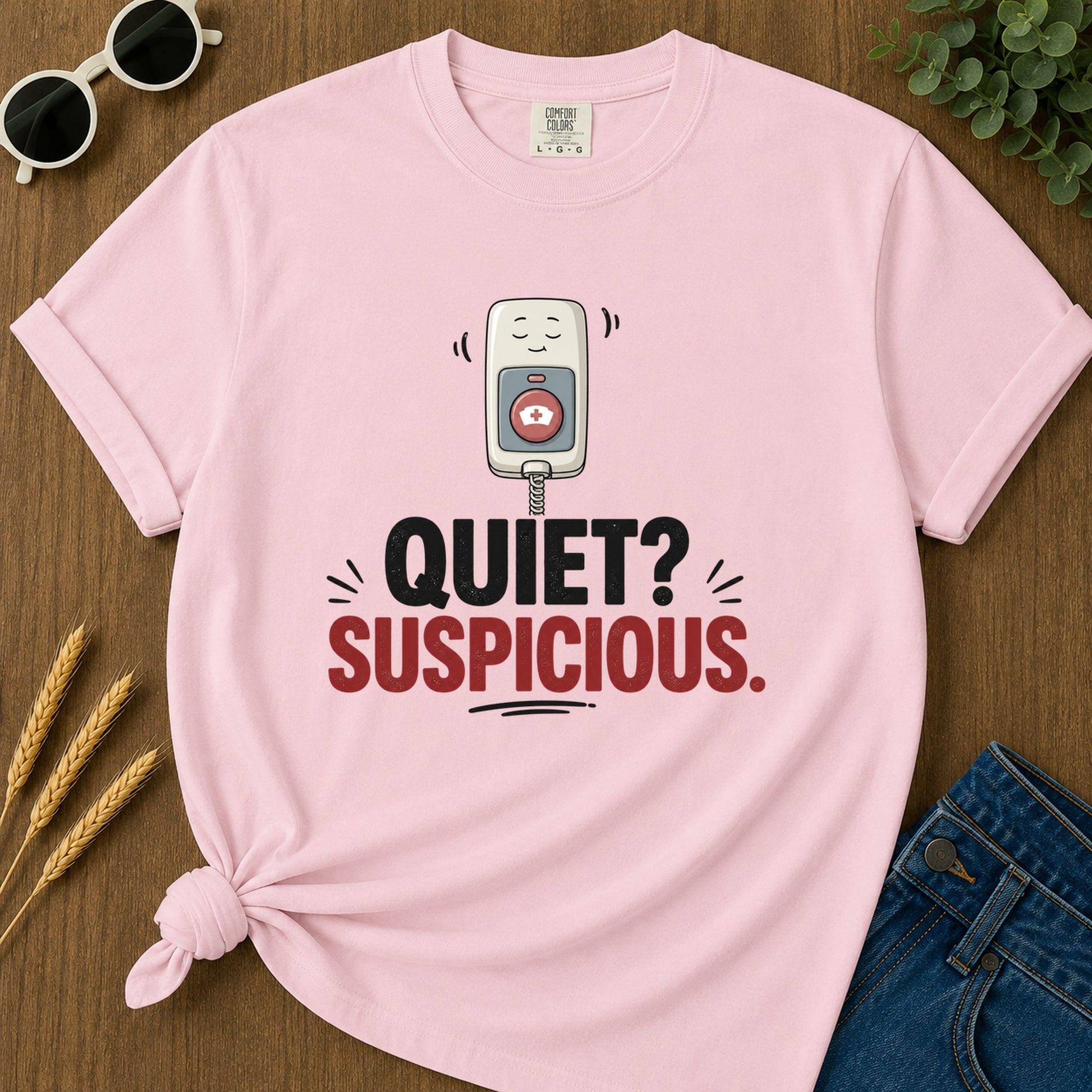 Quiet Suspicious T-Shirt - Blossom