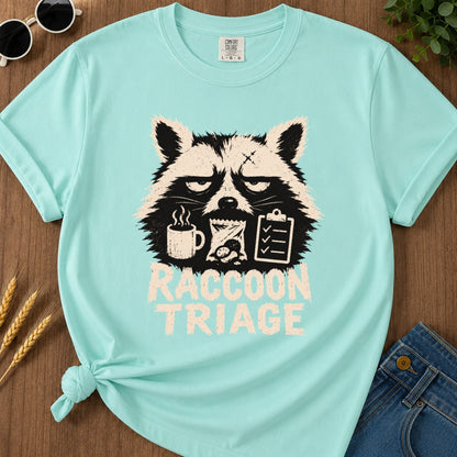 Raccoon Triage T-shirt - Chalky Mint Mockup