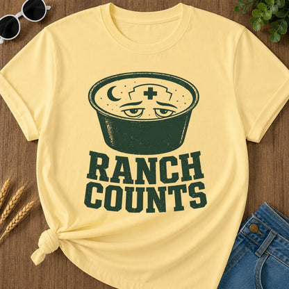 Ranch Counts T-shirt - Butter Mockup