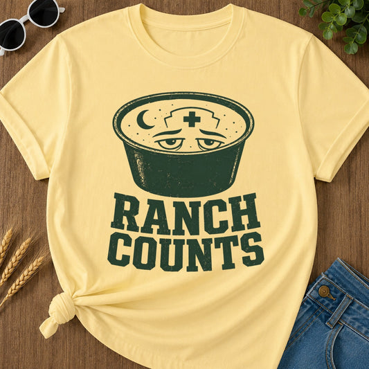 Ranch Counts T-shirt - Butter Mockup