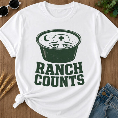 Ranch Counts T-shirt - White Mockup