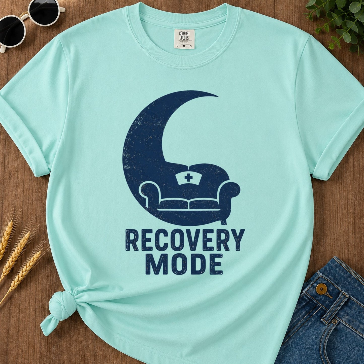 Recovery Mode T-shirt - Chalky Mint Mockup