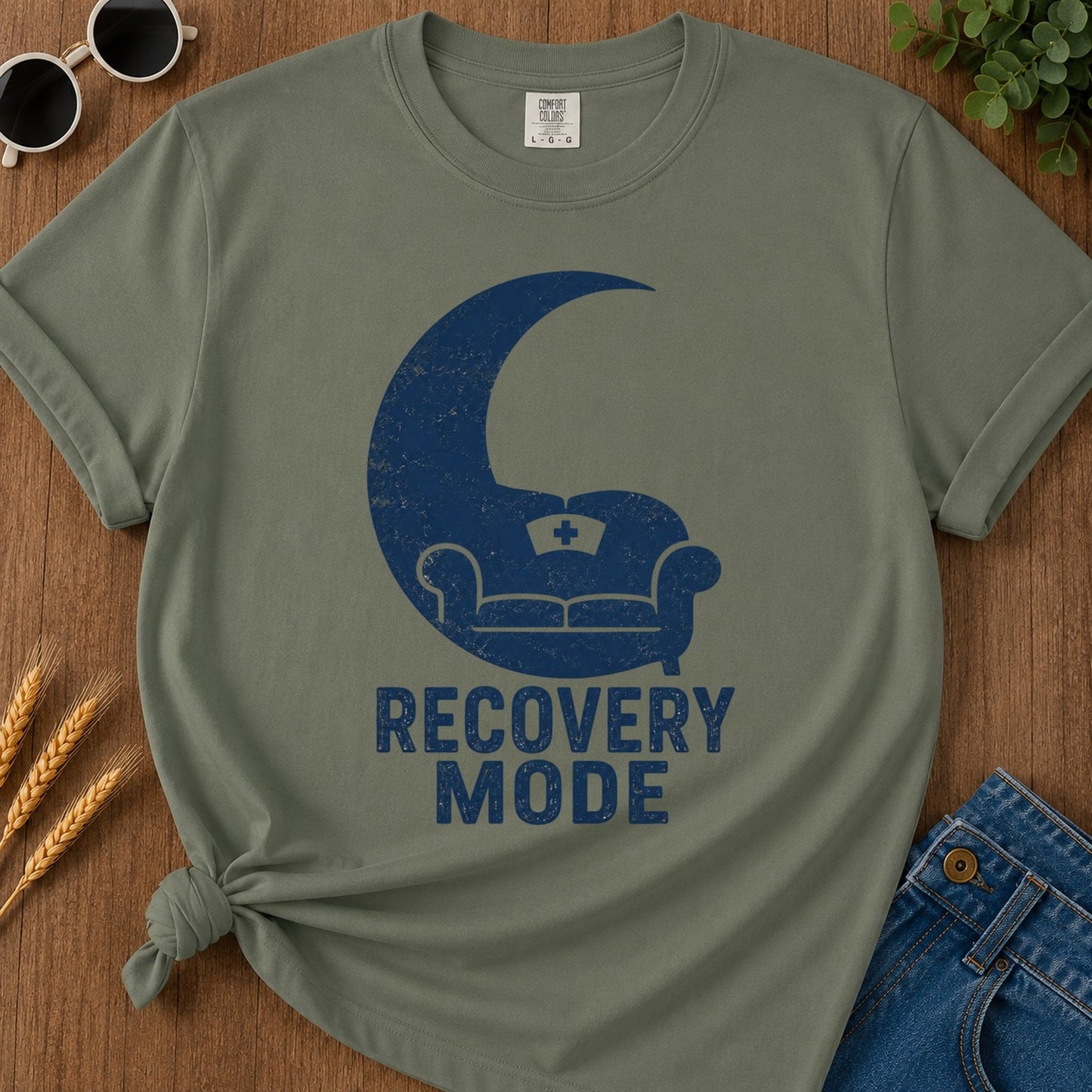 Recovery Mode T-shirt - Moss Mockup