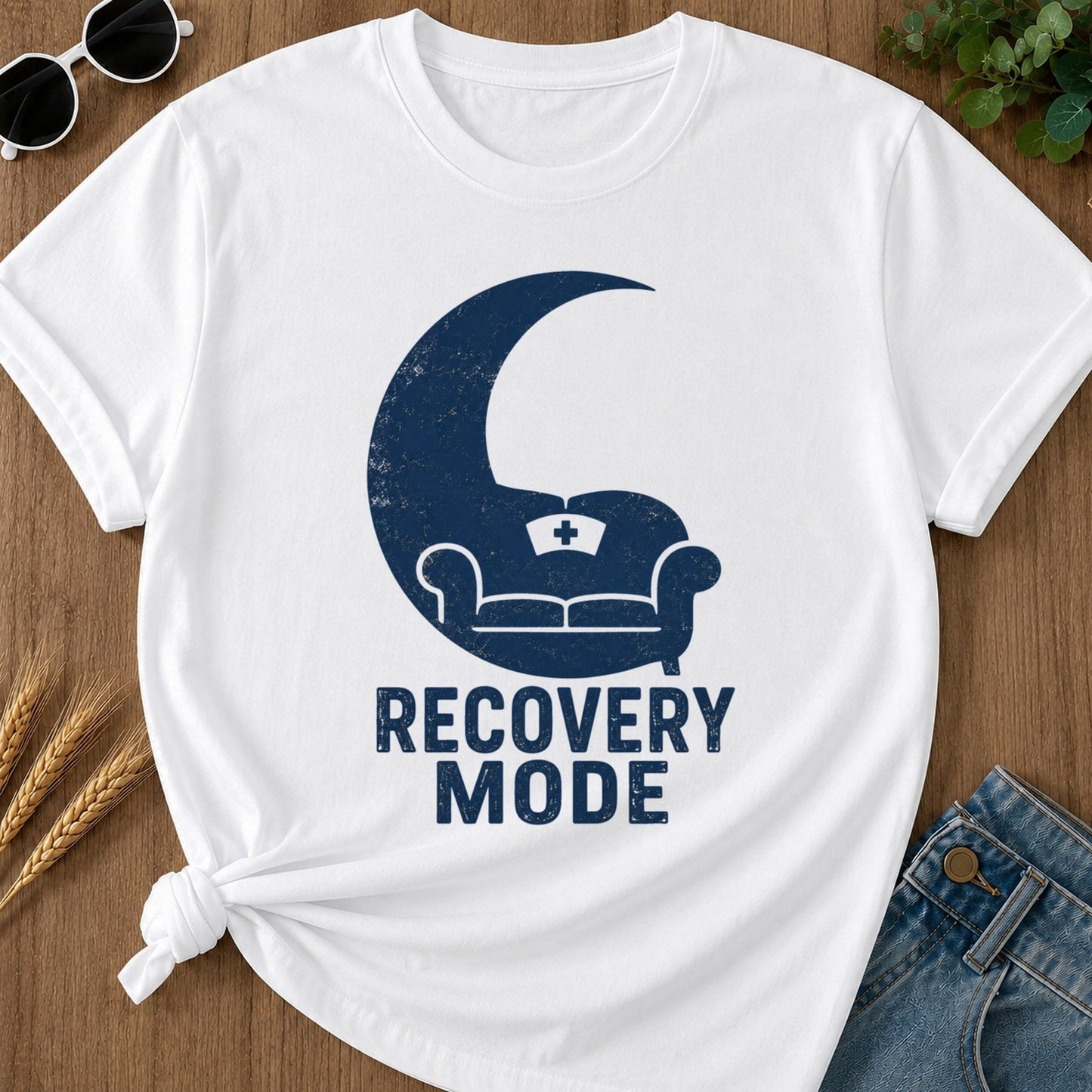 Recovery Mode T-shirt - White Mockup
