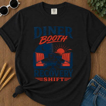Recovery Shift T-shirt - Black Mockup
