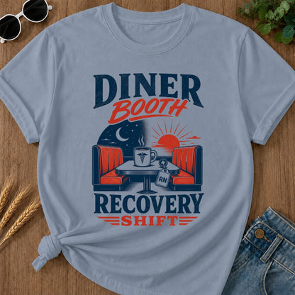 Recovery Shift T-shirt - Blue Jean Mockup