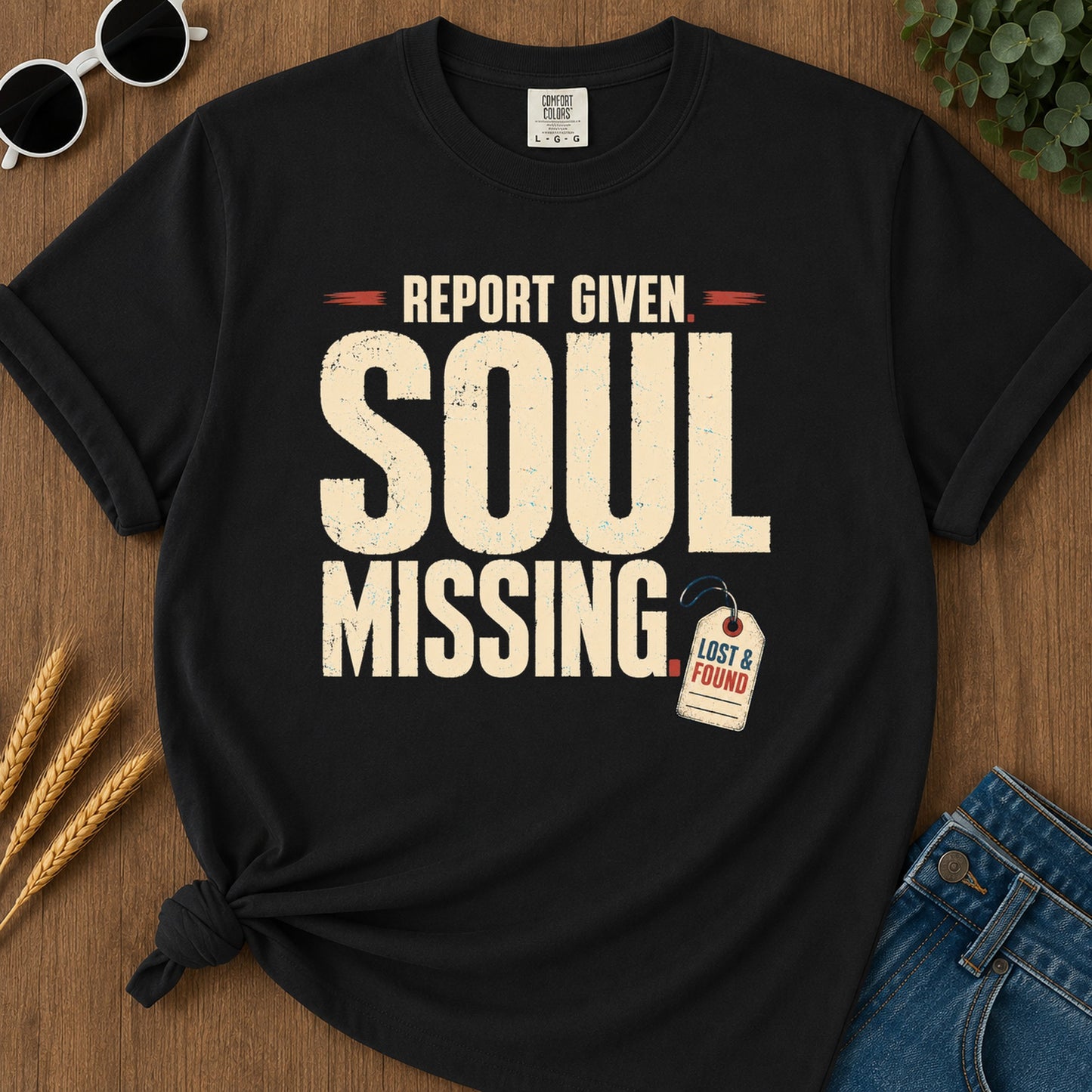Report Given Soul Missing T-Shirt - Black