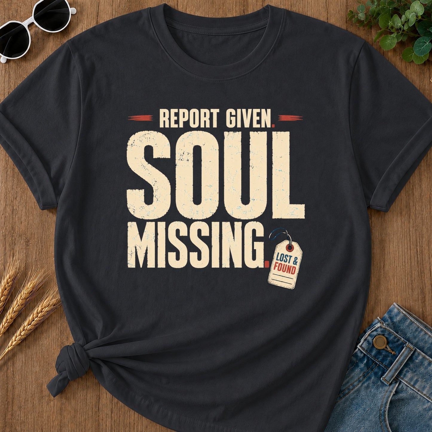 Report Given Soul Missing T-Shirt - Graphite