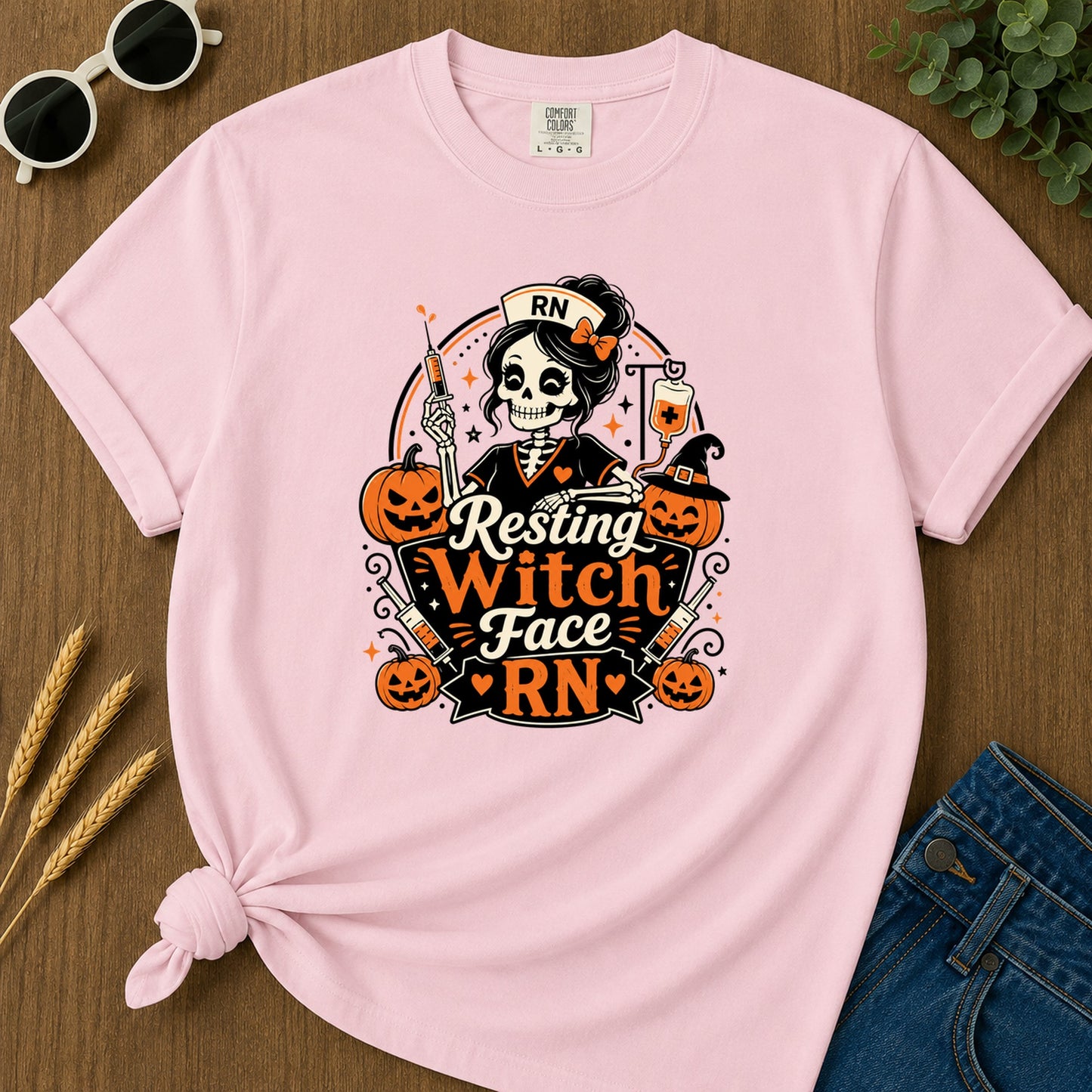 Resting Witch Face T-Shirt - Blossom