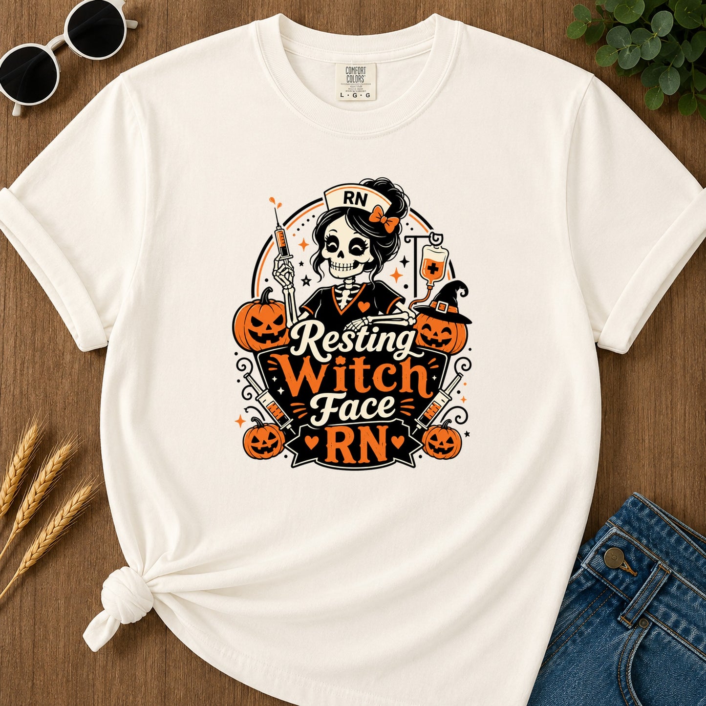 Resting Witch Face T-Shirt - Ivory