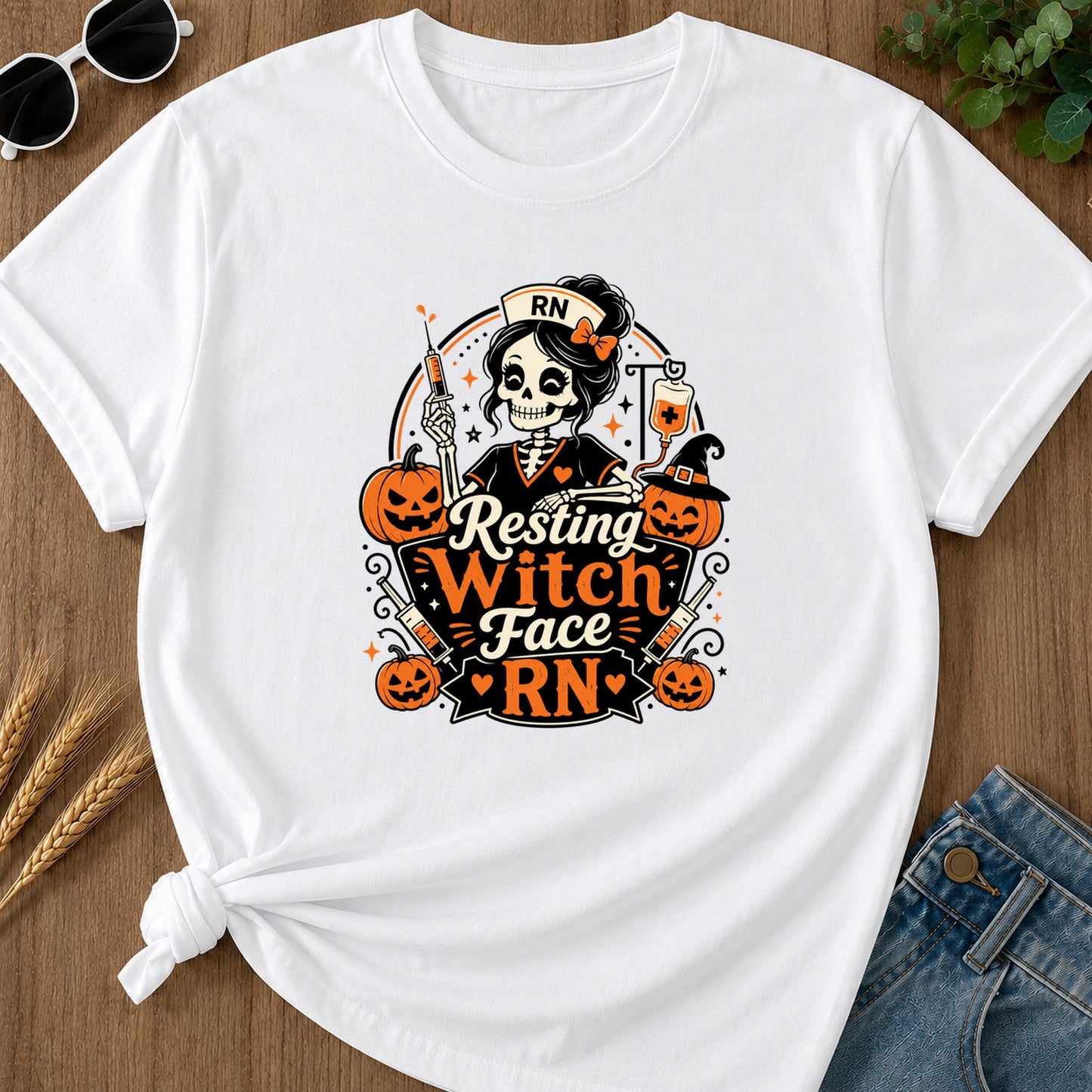 Resting Witch Face T-Shirt - White