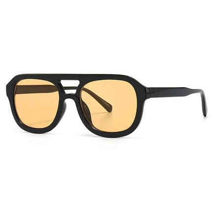 Retro Yellow Lens Aviator Sunglasses for Women - RAYZORA
