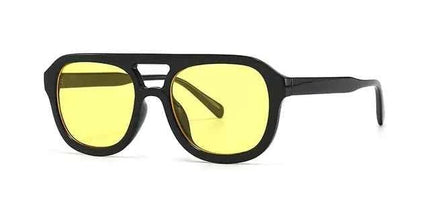 Retro Yellow Lens Aviator Sunglasses for Women - RAYZORA