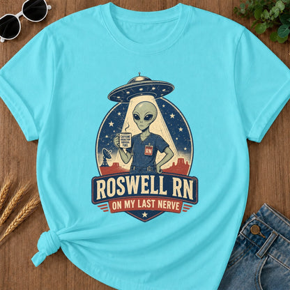 Roswell Rn T-shirt - Lagoon Blue Mockup