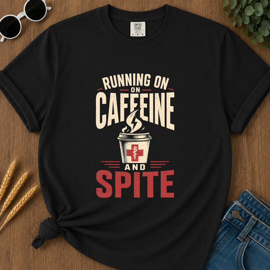 Running Caffeine Spite T-Shirt - Black