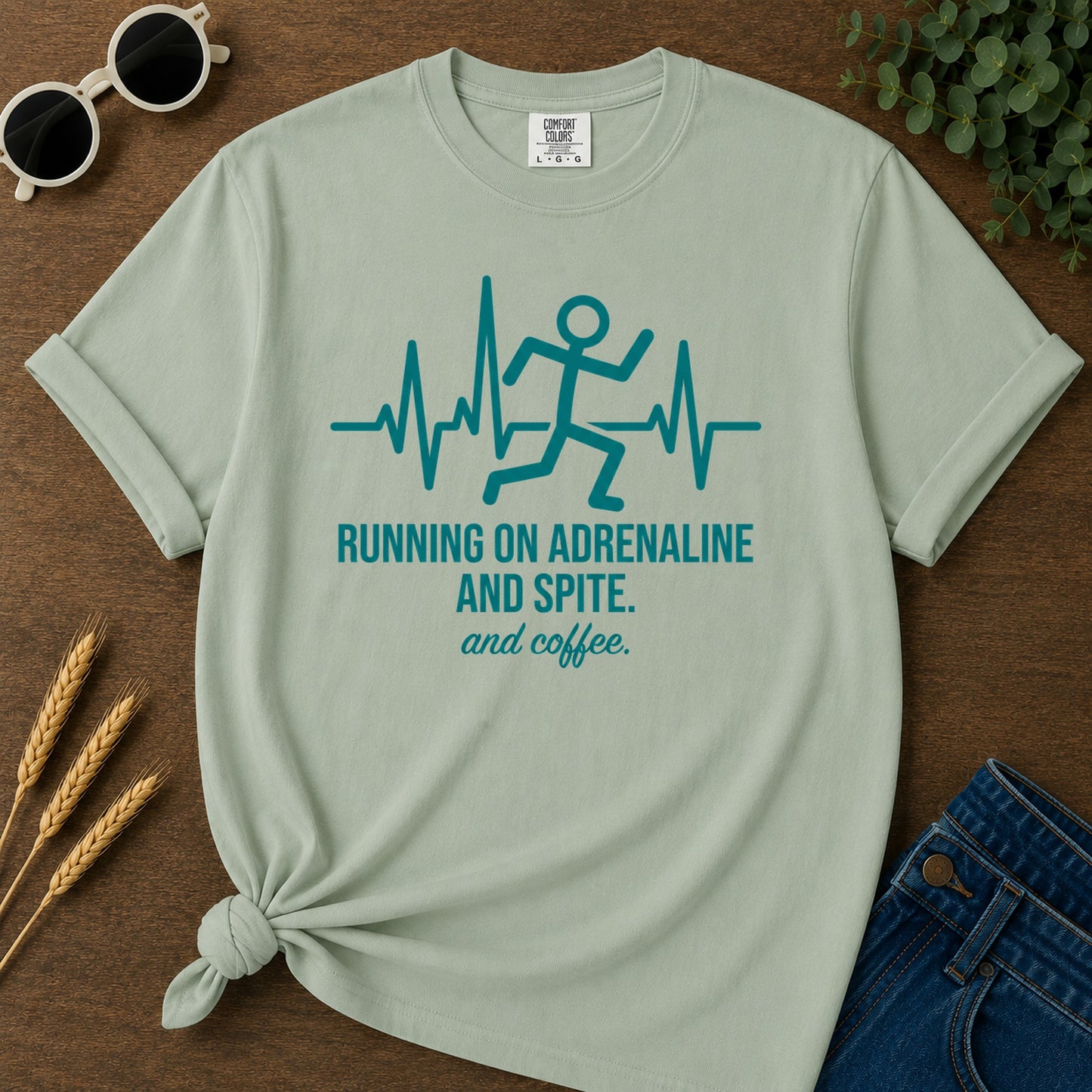 Running On Adrenaline T-Shirt - Bay