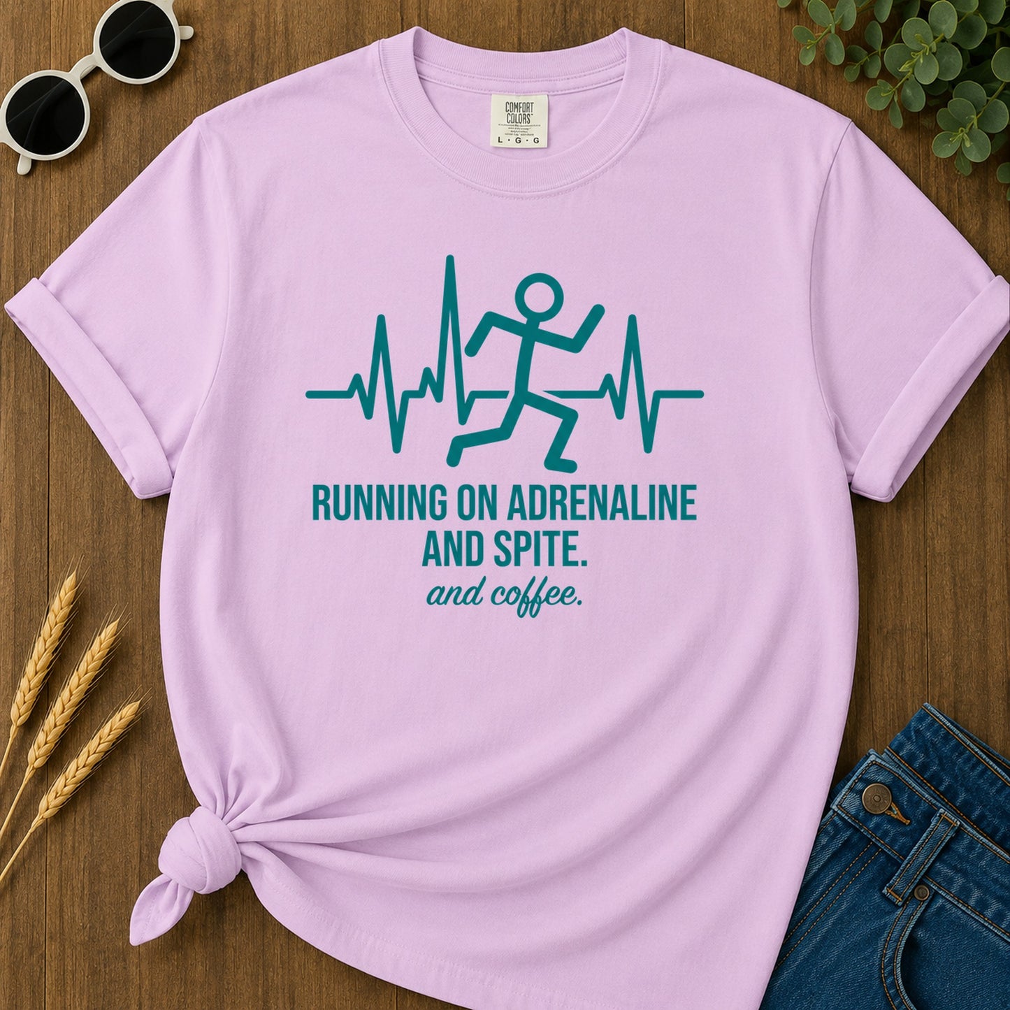Running On Adrenaline T-Shirt - Orchid