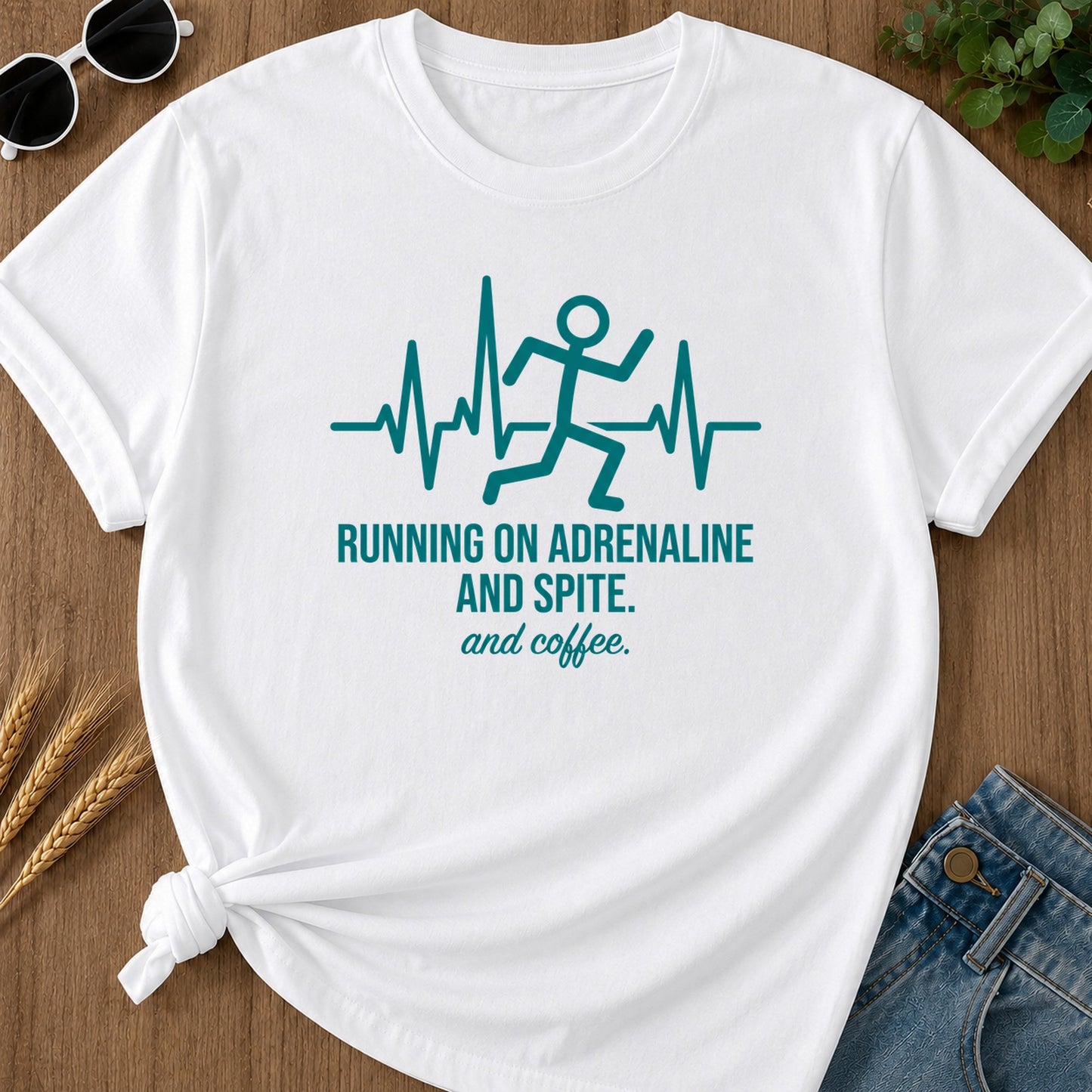 Running On Adrenaline T-Shirt - White