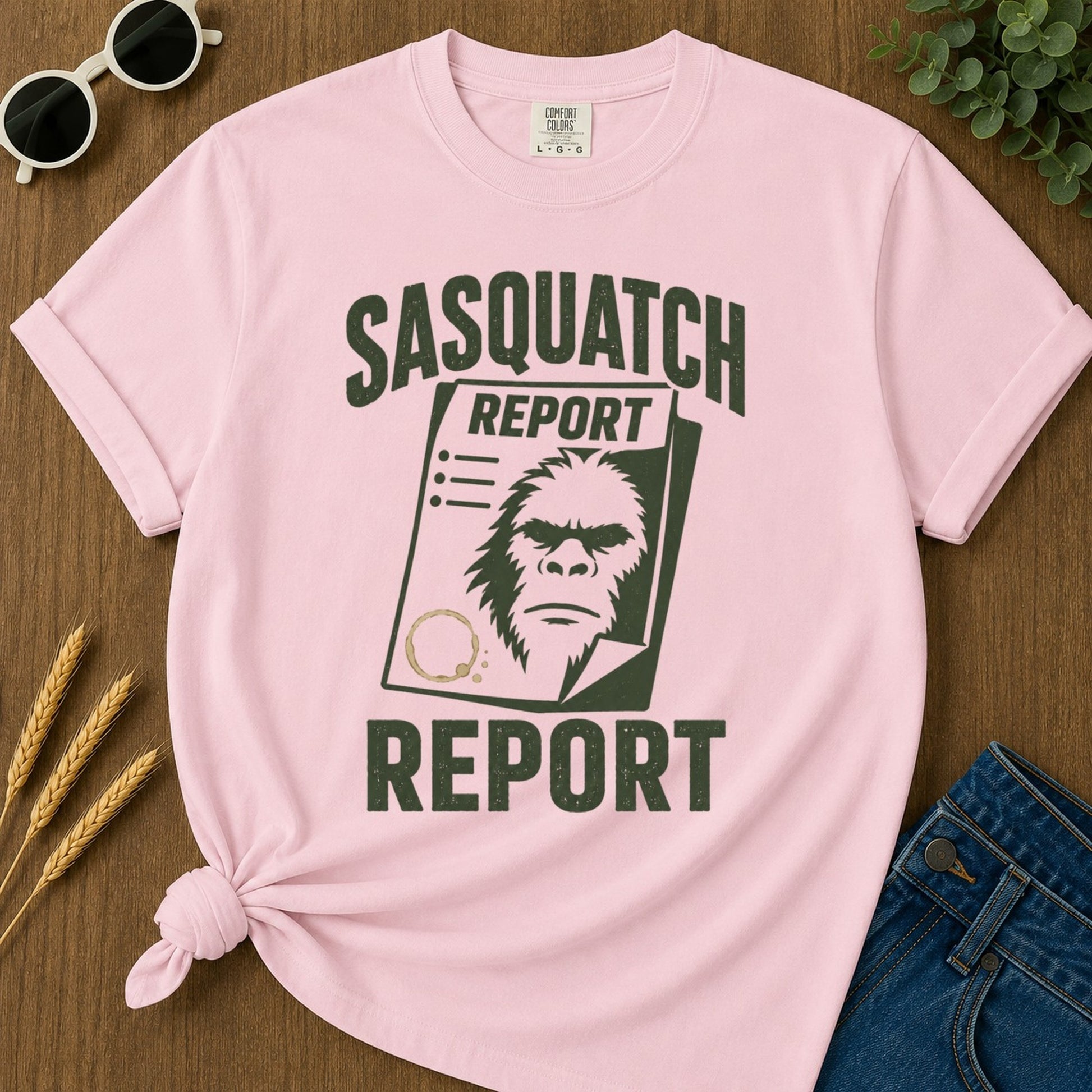 Sasquatch Report T-shirt - Blossom Mockup