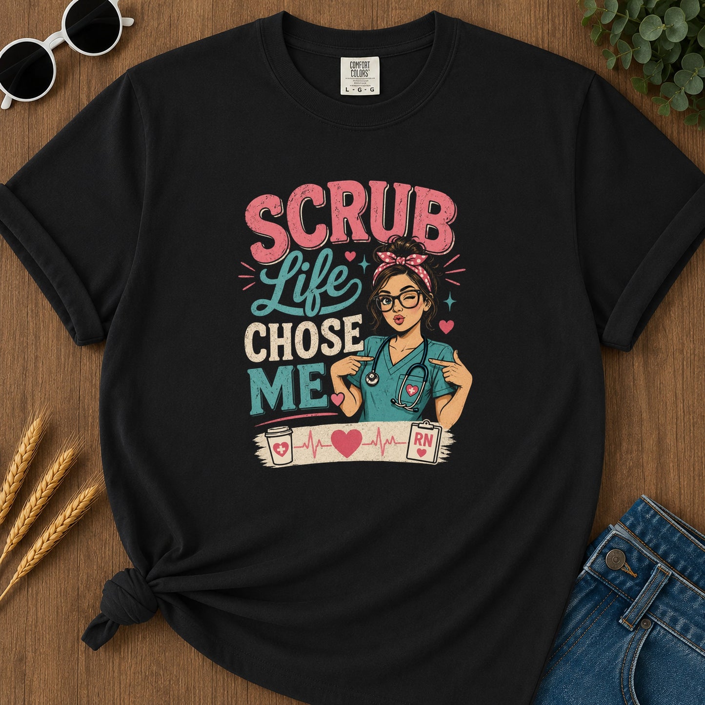 Scrub Life Chose Me T-Shirt - Black