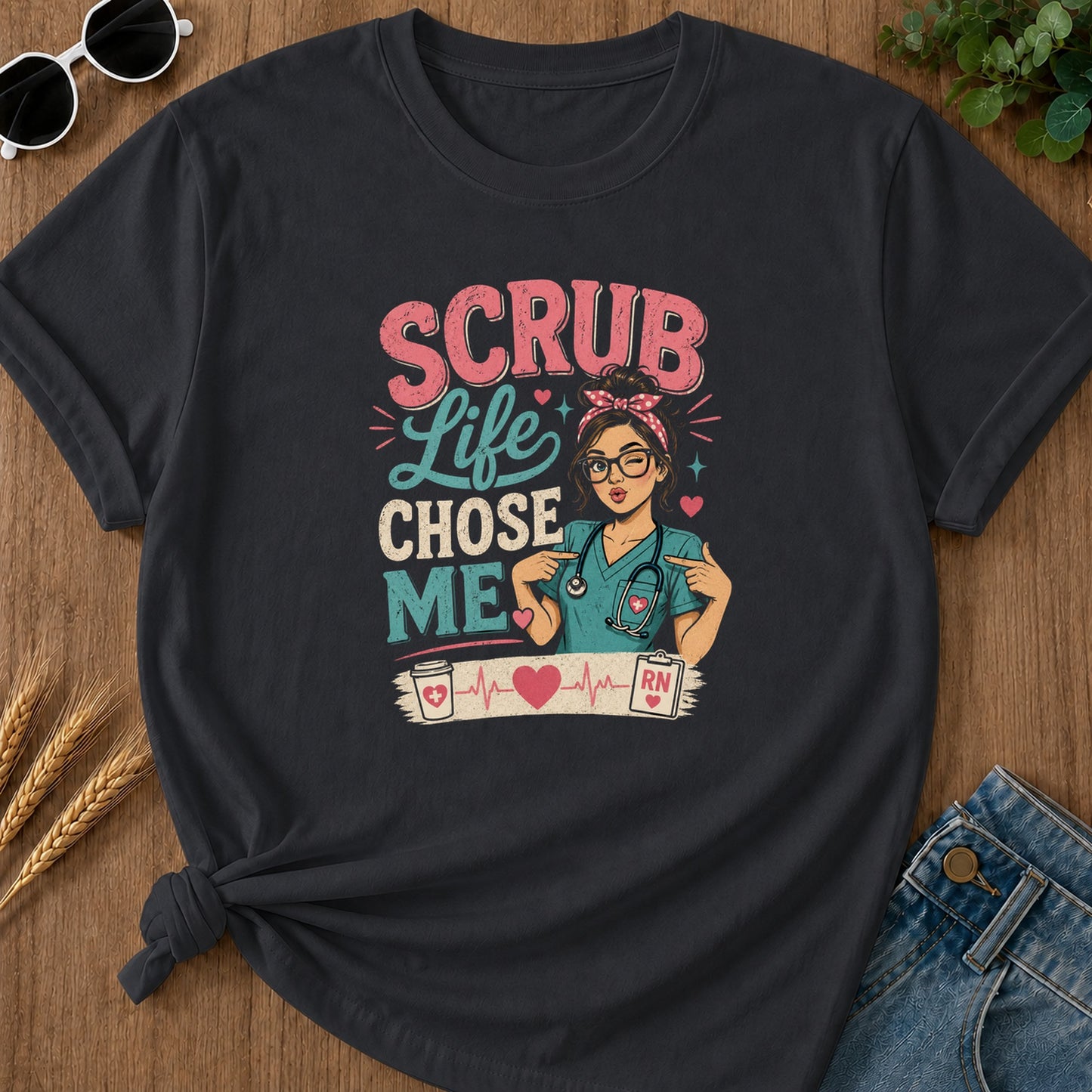 Scrub Life Chose Me T-Shirt - Graphite