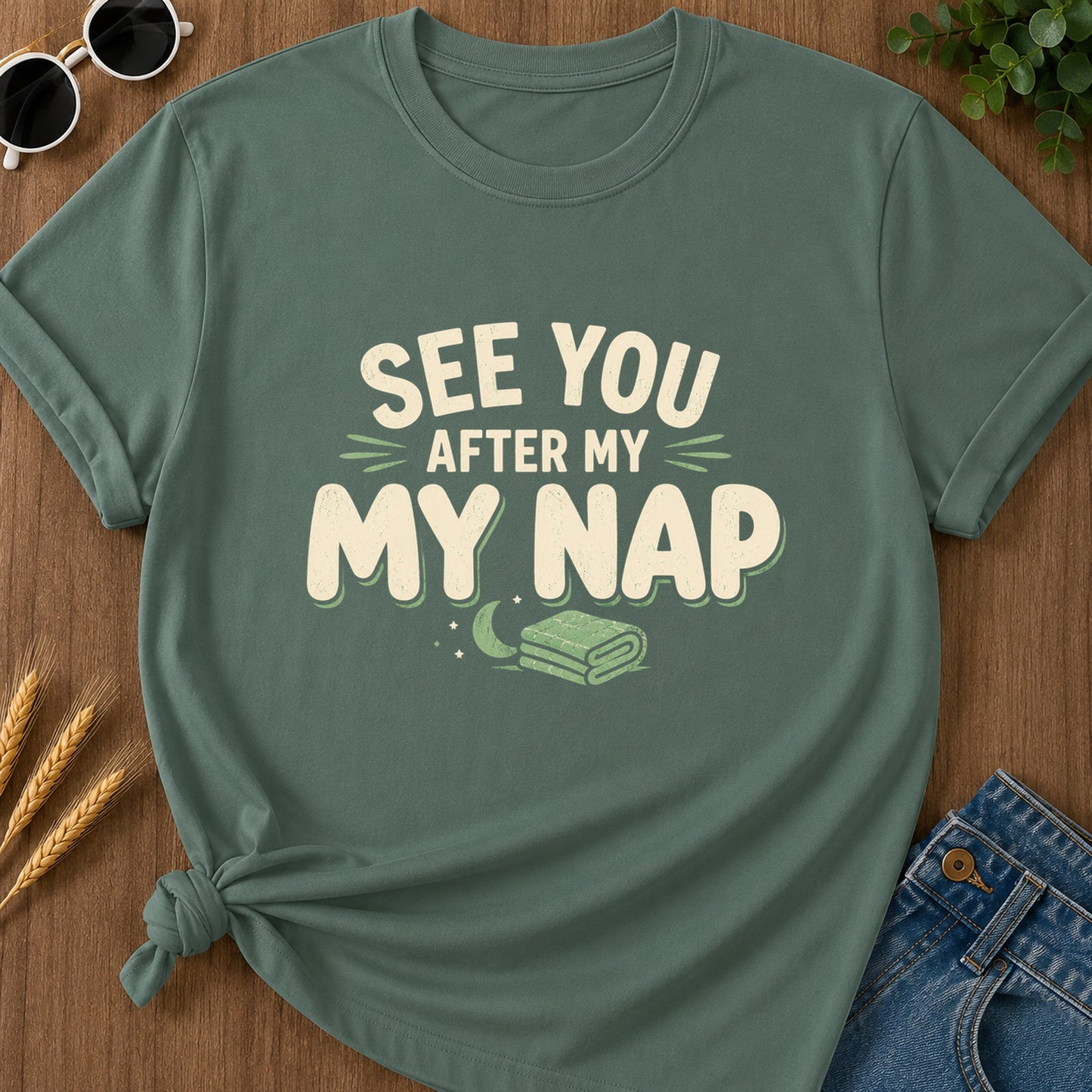 See You After My Nap T-Shirt - Blue Spruce