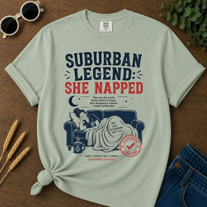 She Napped T-shirt - Bay Mockup