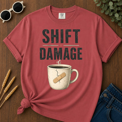 Shift Damage T-Shirt - Crimson